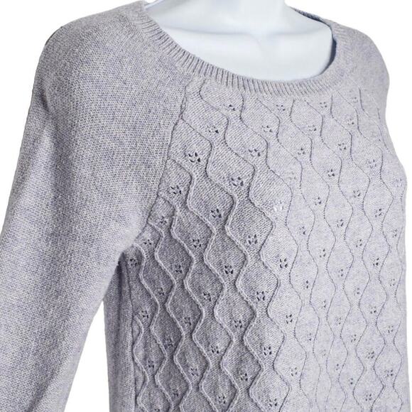Loft Womens Lilac Purple Heathered Long Sleeve Knit Pullover Cotton‎ Sweater XS - Picture 6 of 8